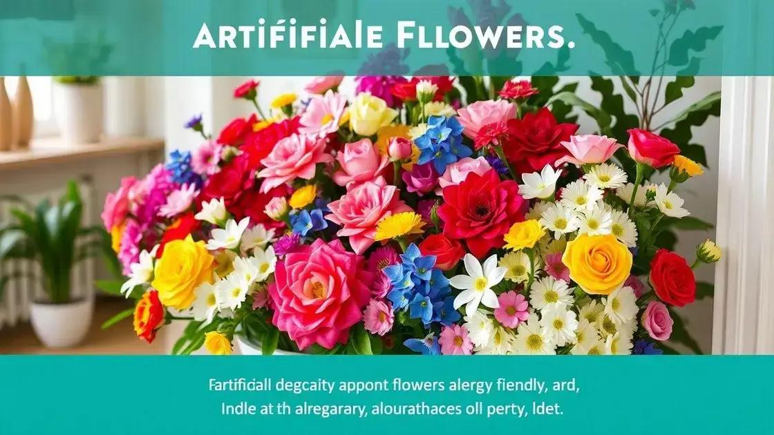 Vantagens das flores artificiais em relação às naturais