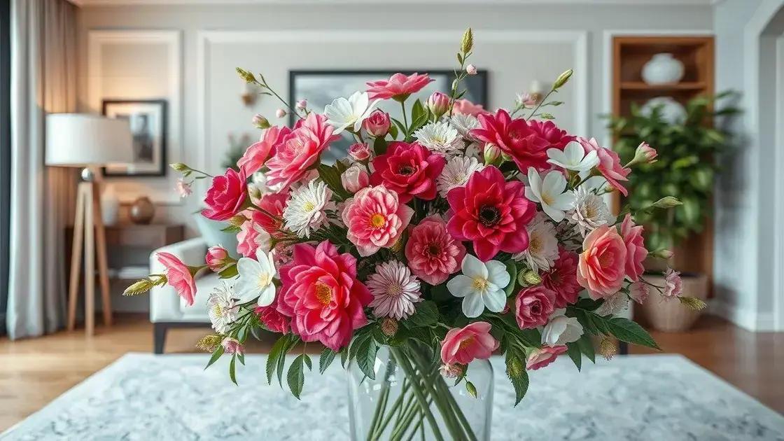 Arranjos florais artificiais para sala: como transformar seu ambiente