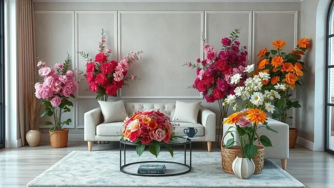 Arranjos florais artificiais para ambientes que transformam sua decoração