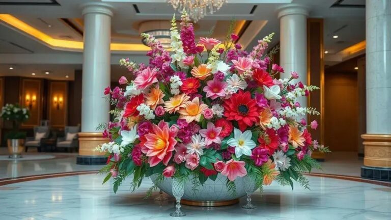 Arranjos florais artificiais para hotéis: elegância e praticidade