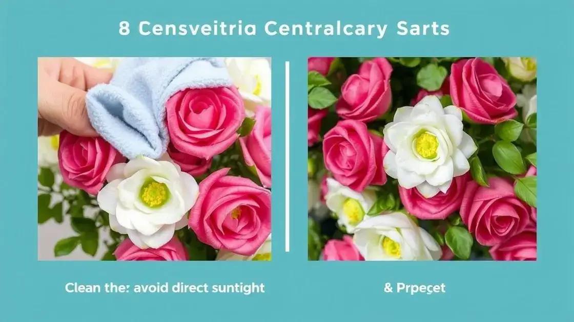 Manutenção e cuidados para flores artificiais